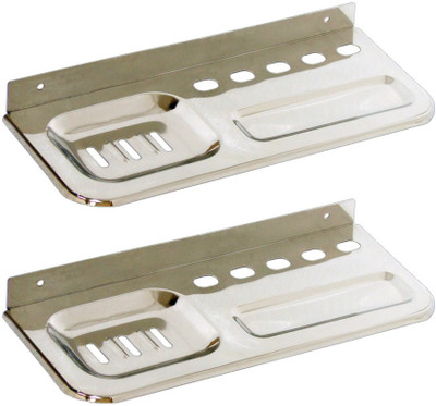 

Doyours 2 Pieces Soap Dish & Paste Holder(Steel)