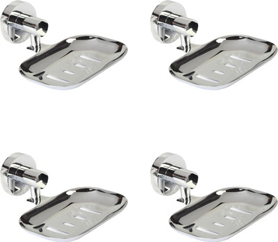 

Sheetal Coin Stainless Steel Soap Dish Holder - Set of 4(Steel)