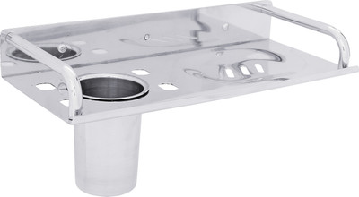 

Dolphy Soap Dish With Tooth Brush Holder(Silver)