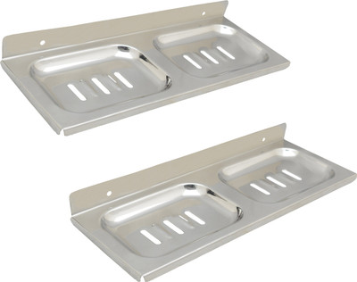 

Taj square double soap dish(Silver)