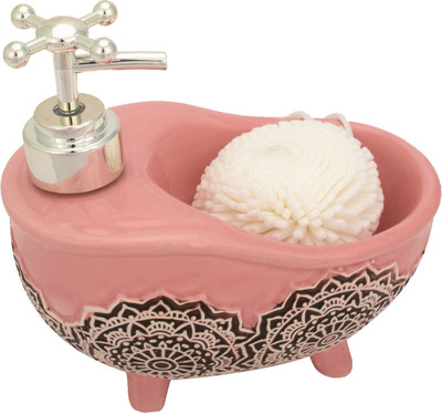 

Home Creations ceramic soap dispenser(pink)