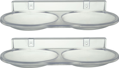 

Zoom Zoom Double Soap Dish of ABS Plastic Unbreakable For Bathroom Oval shape (26.5 cm x 9.5 cm x 5 cm, Clear, Pack of 2) Z139-CLR-OV(Clear)