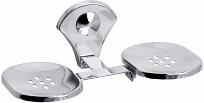 

Fortune Stainless Steel Round Double Soap Dish(Silver)