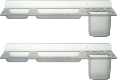 

Zoom Z00M ABS Soap Dishes with Tooth Brusher Holders & Tumbler Unbreable (35.5 cm x 12.5 cm x 9 cm, Clear, Pack of 2) Z147-CLR(Clear)