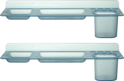 

Zoom Z00M ABS Soap Dishes with Tooth Brusher Holders & TumblerUnbreable (35.5 cm x 12.5 cm x 9 cm, Blue, Pack of 2)(Blue)