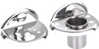 

Osian 2 Pieces Bathroom Accessories(1-Soap Dish ,1-Tumbler Holder)-Centro Series(Silver)