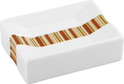 

Home Collective - Wenko Porcelain Soap Dish Strips Orange(White, Orange)