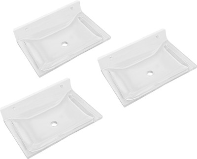 Admire Soap Dish Square Combo 3pc Transparent