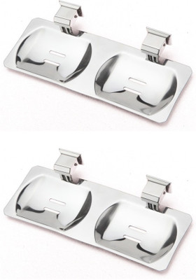 

Leaves Soap Case Pack of 2 Pcs.(Silver)