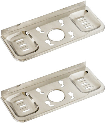 

Doyours 2 Pieces Double Soap Dish with Tumbler Holder, Paste Holder(Steel)