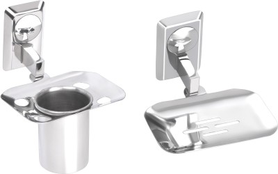 

Osian 2 Pieces Bathroom Accessories(1-Soap Dish ,1-Tumbler Holder)-Omni Series(Silver)