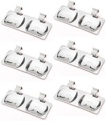 

Leaves Soap Case Pack of 6 Pcs.(Silver)
