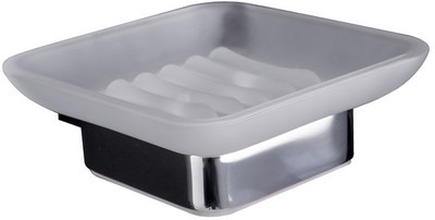 

INQUE GLASS SQ. SOAP DISH - 204(CHROME)