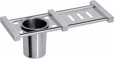

Fortune Stainless Steel Square Soap Dish With Tumbler(Silver)