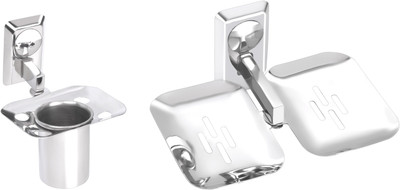 

Osian 2 Pieces Bathroom Accessories(1-Tumbler Holder,1-Double Soap Dish)-Omni Series(Silver)