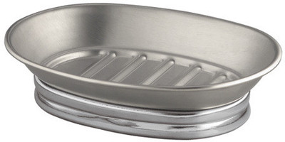 

Interdesign York Metal Soap Dish Split Finish(Silver)