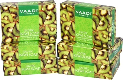 

Vaadi Herbals Herbals Exotic Kiwi Soap with Green Apple Extract - Pack of 5(75 g, Pack of 6)