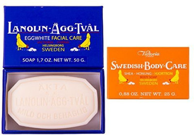 

Victoria Sweden Set Lanolin-agg-tval Eggwhite Facial Soap(25 g, Pack of 2)