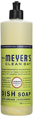 Mrs. Meyers Mrs. Meyer's: Clean Day Liquid Dish Soap Lemon Verbena (2 pack)(480 ml, Pack of 2)