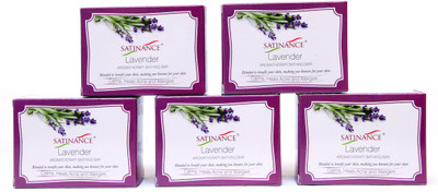 

Satinance Lavender Bathing Bar 125gm - Pack of 5(125 g)