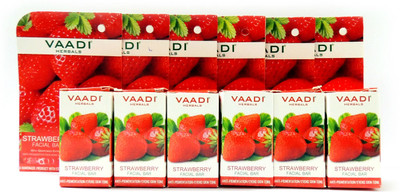 

Vaadi Herbals Strawberry Facial Bars with Almond Oil & Grape Seed Extracts - Pack of 6(125 g, Pack of 6)