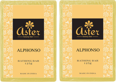 

Aster Luxury Handmade Alphonso Soap 125g - Pack of 2(250 g, Pack of 2)