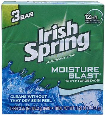 

Irish Spring Moisture Blast with Hydraobeads Deodorant Soap Pack Of 3(318.93 g)