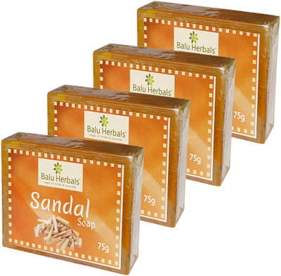 Balu Herbals Sandal Soap(375 g, Pack of 4)