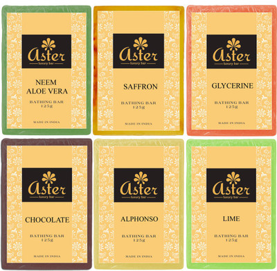 

Aster Luxury Bathing Bar Assortment - Monthly Pack of 6(750 g)