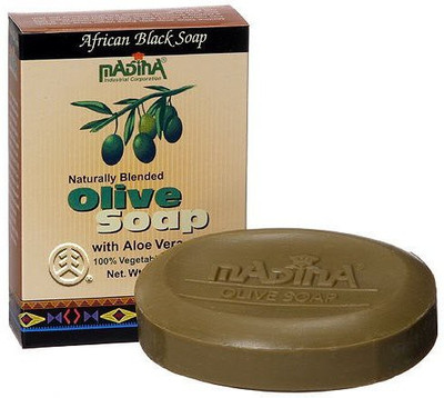

Madina Olive Soap Aloe Vera African Black Soap Madina Olive Soap with Aloe Vera(105 ml)