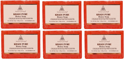 

Khadi Pure Natural Handmade Pure Honey Soap with essential Oil(750 g, Pack of 6)