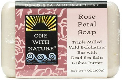 One With Nature Rose Petal Dead Sea Mineral SoapBars (Pack of 6)(200 g)