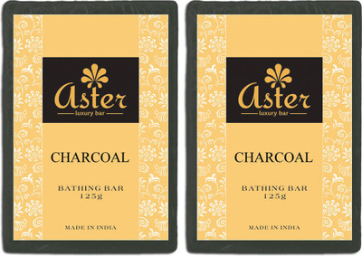 

Aster Luxury Charcoal Bathing Bar 125g - Pack of 2(125 g, Pack of 2)