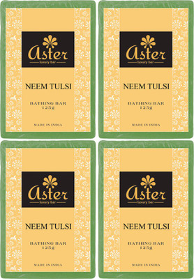 

Aster Luxury Handmade Neem Tulsi Soap 125g - Pack of 4(500 g, Pack of 4)