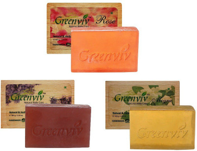 

Greenviv Floral Bath Soap Combo(300 g, Pack of 3)