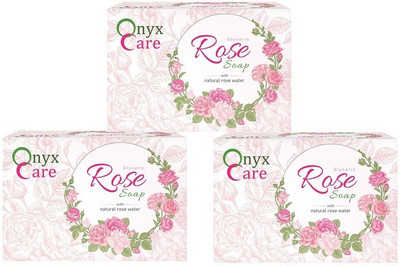 

Onyx Care Glycerin Rose Soap (Set of 3)(300 g)