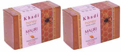 

Khadi Mauri Honey Soap - Pack of 2 - Premium Handcafted Herbal(250 g, Pack of 2)