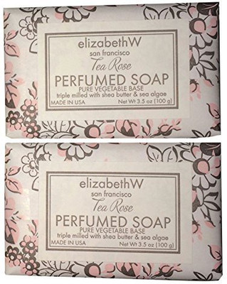 

elizabeth W Tea Rose Perfumed Soap(100 g, Pack of 2)