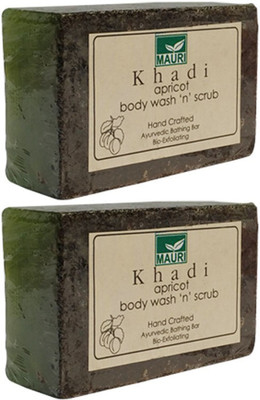 

Khadi Mauri Apricot Soap - Pack of 2 - Premium Ayurvedic Herbal(250 g, Pack of 2)
