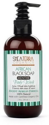 

Shea Terra Organics African Black Soap Menthe Body Wash(236 ml)