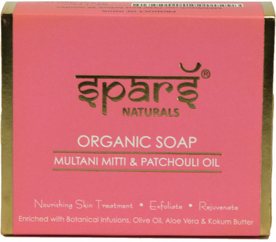 

Spars Naturals -Organic Multani Soap with Patchouli Oil(100 g)