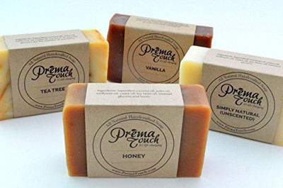 

PremaTouch Natural Bar Soap - Nature's Best Variety 4 Pack. Life Changing All Natural Handcrafted SLS and Paraben Free (Nature's Best 4 Pack)(370 g, Pack of 4)