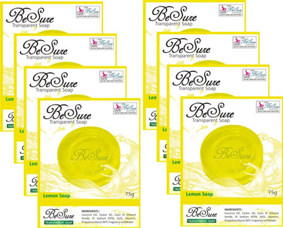 

Besure Lemon Transparent Soap Pack Of 8(75 g, Pack of 8)