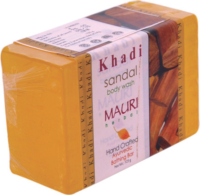 

Khadi Mauri Premium Handcrafted Sandal Ayurvedic Body Wash Soap(125 g)