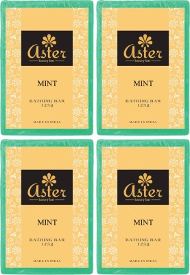 

Aster Luxury Handmade Mint Soap 125g - Pack of 4(500 g, Pack of 4)