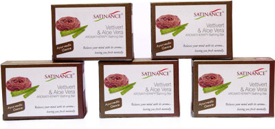 

Satinance Vetivert & Aloevera Bathing Bar 75gm - Pack of 5(75 g, Pack of 5)