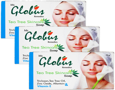 

Globus Tea Tree Skincare Soap Pack Of 3(225 g, Pack of 3)