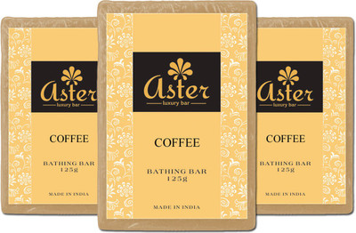 

Aster Luxury Handmade Coffee Soap 125g - Pack of 3(375 g, Pack of 3)
