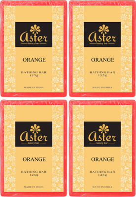 

Aster Luxury Handmade OrangeSoap 125g - Pack of 4(500 g, Pack of 4)