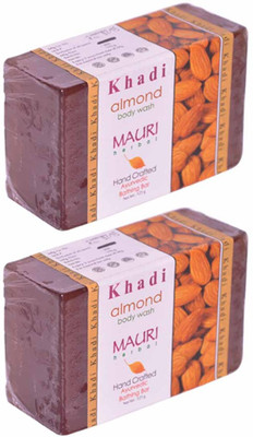 

Khadi Mauri Almond Soap - Pack of 2 - Premium Handcafted Herbal(250 g, Pack of 2)